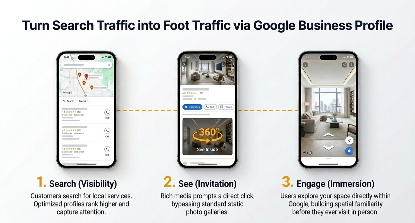 Turn Search Traffic into Foot Traffic via Google Business Profile